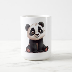 Sitzende Panda-Bär-Cartoon-Illustrationskunst Kaffeetasse