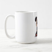 Sitzende Panda-Bär-Cartoon-Illustrationskunst Kaffeetasse (Links)