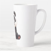 Sitzende Panda-Bär-Cartoon-Illustrationskunst Milchtasse (Rechts)