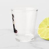 Sitzende Panda-Bär-Cartoon-Illustrationskunst Schnapsglas (Rechts)