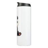 Sitzende Panda-Bär-Cartoon-Illustrationskunst Thermosbecher (Nach rechts gedreht)