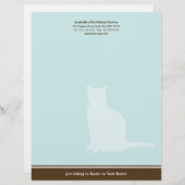 Sitzende Service-Gewohnheit des katzenartigen Briefbogen (Vorne/Hinten)