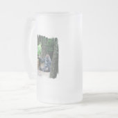 Sitzende Silverback-Gorilla-mattierte Tasse (Vorderseite Links)