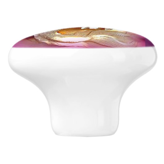 sitzende Steinmeerjungfrau Keramikknauf (Seitenansicht)