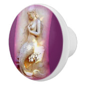 sitzende Steinmeerjungfrau Keramikknauf (Rechts)