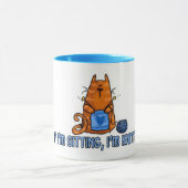 sitzende strickende Tasse (Zentrum)