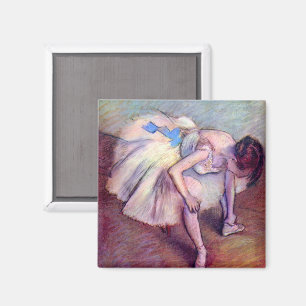 Sitzende Tänzerin von Edgar Degas, Vintage Ballett Magnet
