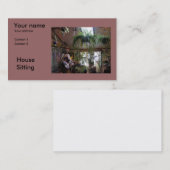 Sitzende Visitenkarte des Hauses (Vorne/Hinten)