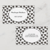 Sitzende Visitenkarte für wasserfarbene Hunde (Vorne/Hinten)