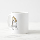 Sitzender Beagle Kaffeetasse (Vorderseite Links)