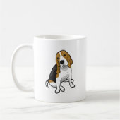 Sitzender Beagle Kaffeetasse (Links)