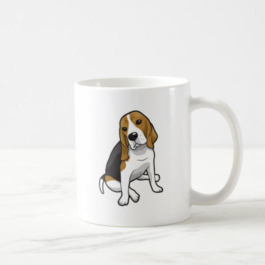 Sitzender Beagle Kaffeetasse (Rechts)
