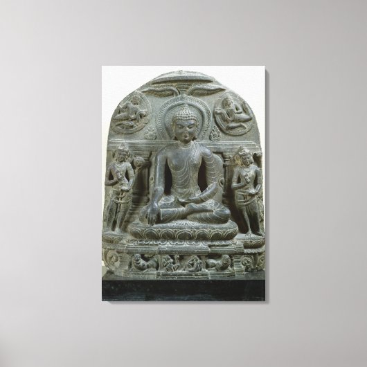 Sitzender Buddha in der Meditation Leinwanddruck (Vorderseite)