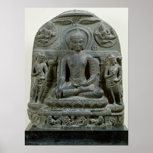 Sitzender Buddha in der Meditation Poster (Vorne)