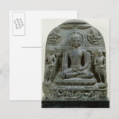 Sitzender Buddha in der Meditation Postkarte (Vorne/Hinten)
