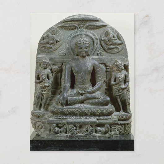 Sitzender Buddha in der Meditation Postkarte (Vorderseite)