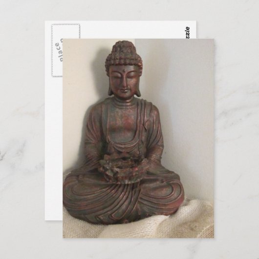 Sitzender Buddha Postkarte (Vorne/Hinten)