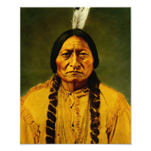 Sitzender Büffel Native Lakota Sioux Häuptling Por Fotodruck