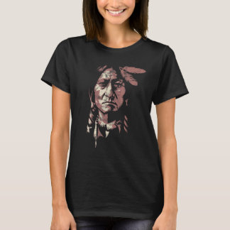 Sitzender Bulle Native American Häuptling Indianer T-Shirt