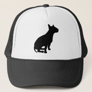 Sitzender Bullterrier Truckerkappe