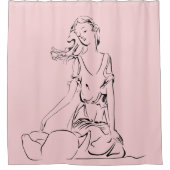 Sitzender Duschvorhang (Vorderseite)