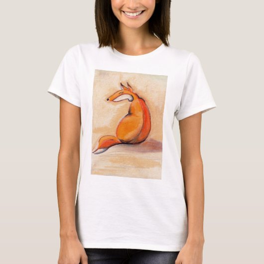 Sitzender Fox T-Shirt (Vorderseite)