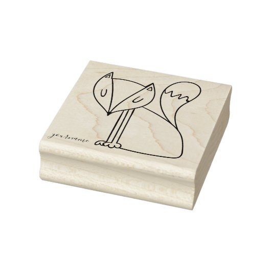 Sitzender Fuchs Gummistempel (Stempel)