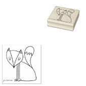 Sitzender Fuchs Gummistempel (Stempel)