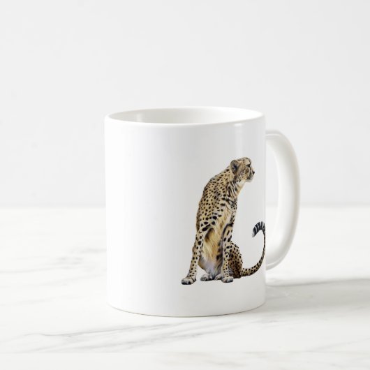 Sitzender Gepard Kaffeetasse (VorderseiteRechts)