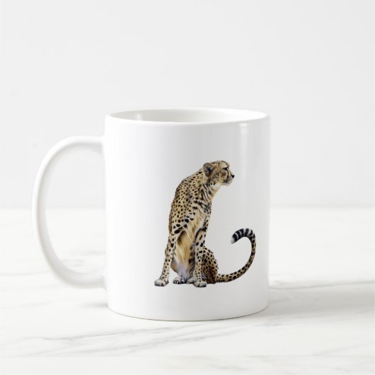 Sitzender Gepard Kaffeetasse (Links)