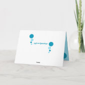 Sitzender lila Türkis des Fotos der Kalikokatze Karte (Rückseite)