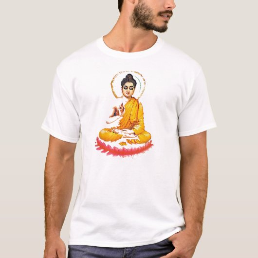 SITZENDER MEDITIERENDER FRIEDEN BUDDHAS T-Shirt (Vorderseite)