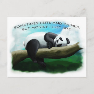 Sitzender Panda Postkarte