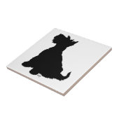 Sitzender Scottie-Hund Fliese (Seite)