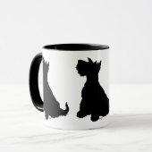 Sitzender Scottie-Hund Tasse (Vorderseite Links)