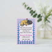 sitzender Service des Haustieres Visitenkarte (Stehend Vorderseite)