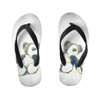 sitzender Teddybär... Kinderbadesandalen