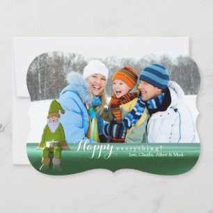 Sitzender Weihnachtsmann Foto Feiertagskarte