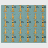 Sitzender Windhund-Hundegeburtstag Giftwrap Geschenkpapier (Flach)