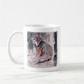 Sitzender Wolf 2000 Kaffeetasse (Links)
