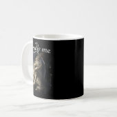 Sitzender Wolf buchstäblich ich Wolf lustiges Dank Kaffeetasse (Vorderseite Links)