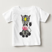 Sitzender Zebra Baby T-shirt (Vorderseite)