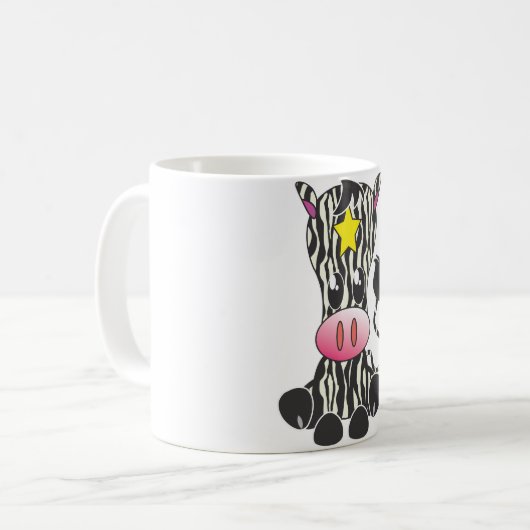 Sitzender Zebra Kaffeetasse (Vorderseite Links)
