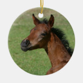 Sitzendes arabisches Fohlen Keramikornament (Vorne)