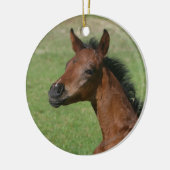 Sitzendes arabisches Fohlen Keramikornament (Links)