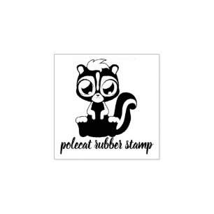 Sitzendes Baby-Stinktier Gummistempel
