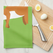 Sitzendes Eichhörnchen Geschirrtuch (Viertel Falte)