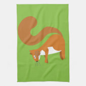 Sitzendes Eichhörnchen Geschirrtuch (Vertikal)