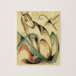 Sitzendes Fabeltier (von Franz Marc) Puzzle