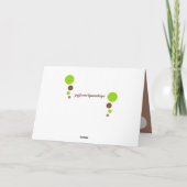 Sitzendes grünes Braun des Fotos der Kalikokatze Karte (Rückseite)